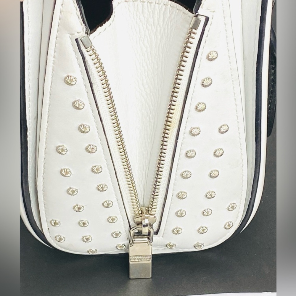 Alexander McQueen Black and White Lattice Satchel - Picture 10 of 16